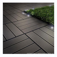 Weather Resistant Interlocking Wood Plastic Composite Deking Tiles